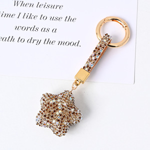 Hot Selling Crystal <b>Star</b> Keychain Rhinestone Rope Heart Bag Charm Elegant Accessory for Women Car <b>Keys</b> Fashion Daily Decoration - Product Image 4