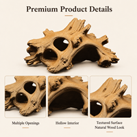 Abri pour animaux de compagnie en bois naturel pour aquarium, terrarium, personnalisation, décoration d'aquarium