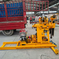 Foreuse rotative portable sur chenilles pour puits profonds, 180 m, avec moteur, boîte de vitesses, moteur électrique et PLC 220V