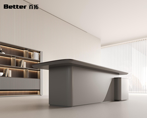Muebles de Oficina Personalizados E0 para Ejecutivos y Directores, Escritorio de Oficina Moderno y Lujoso de Madera Duradera, Fácil de Ensamblar, para el Hogar - Product Image 2