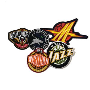 Écusson brodé avec logo d'équipe <span class=keywords><strong>de</strong></span> <span class=keywords><strong>basketball</strong></span>, design rétro, Conférence Ouest, pour badge d'équipe, vêtements, chapeaux, sacs - Product Image 1