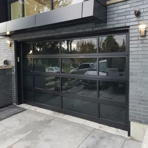 דלת מוסך מודרנית שחורה מסוג Instime עם פותחן חכם ועיצוב הפחתת רעשים עבור מוסך בית פרטי - Product Image 1