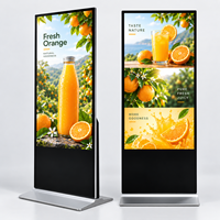 Écrans d'affichage numérique LCD pour aéroports, écran tactile, résolution 2K, indice de protection IP55, lecteur publicitaire sur pied