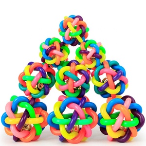 Eco-Friendly <strong>Seven</strong> Colors Rubber Pet Teeth Grinding Bite Resistance Bell Ball for Dogs and <strong>Cats</strong> - Product Image 2