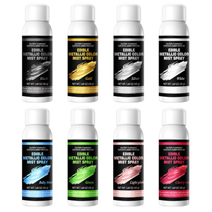 Chromapanda Nouveauté <span class=keywords><strong>Spray</strong></span> <span class=keywords><strong>Colorant</strong></span> <span class=keywords><strong>Alimentaire</strong></span> Métallique Comestible 8 Couleurs 48g <span class=keywords><strong>Spray</strong></span> de Qualité <span class=keywords><strong>Alimentaire</strong></span> pour la Pâtisserie Macarons <span class=keywords><strong>Colorant</strong></span> <span class=keywords><strong>Alimentaire</strong></span> - Product Image 1