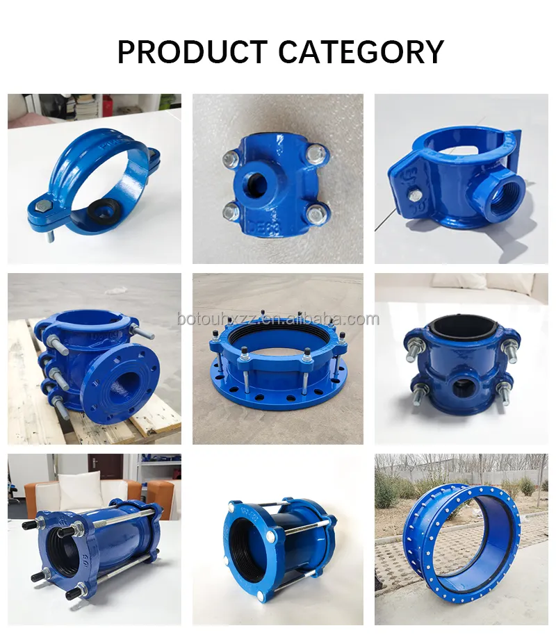 HX DN110 Abrazadera de sillín de hierro dúctil para tubería de PVC Abrazadera de sillín de 110mm