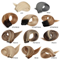 Extensions de cheveux humains Remy européens, trame de cheveux humains blonds 613 double trame