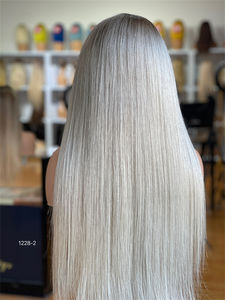 SHY 2024 Top Qualité Cheveux Bruts Balayage Blond Couleur Perruques Soie Droite Ombre Couleur Perruque Avec Des Cheveux De Bébé Pour Les Femmes - Product Image 2