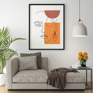 Dessins <span class=keywords><strong>de</strong></span> ligne abstraits nordiques taille personnalisée écologique toile Art impression bricolage intérieur décor à la maison mur extensible réaliste Portrait - Product Image 6