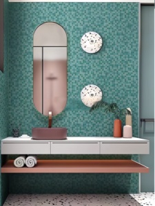 Mosaïque de verre pour piscine Carreaux de mosaïque pour piscine et zone humide Base de <span class=keywords><strong>douche</strong></span> et murs Villa - Product Image 5