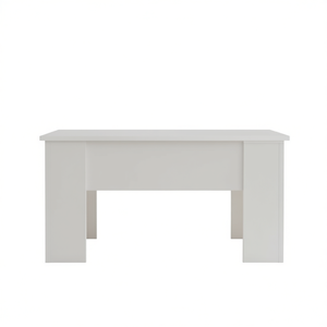 Tavolino da Caffè in Legno Ingegnerizzato Bianco Lucido 31.1x19.3x16.1 Pollici, Arredamento Minimalista Moderno per Soggiorno - Product Image 1