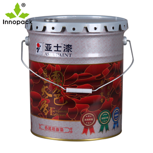 China Manufacture OEM ODM Free Sample Grease Tinplate Pail Resin Metal <b>Bucket</b> with Flower 10L 15L 18L 20L 25L - Product Image 1