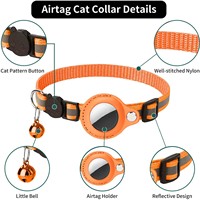 Nouveau kit de localisation intelligent Airtag, collier anti-perte pour animaux de compagnie, collier réfléchissant pour chat