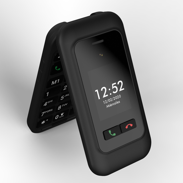 Nice Quality Stock SC01 Flip Phone 4G Double Screen Big Battery Big Button Feature Phone China Clamshell