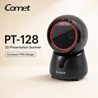 Lecteur de codes-barres omnidirectionnel 2D OEM, lecteur de codes QR, scanner de présentation de bureau A4 pour supermarché, USB RS232, logo personnalisé