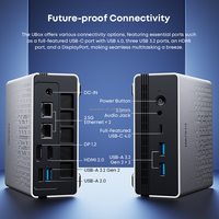 CHUWI MIINI PC UBOX Mini-ITX Horizontal en alliage d'aluminium AMD R5-6600H Windows 11 Pro 16 Go LPDDR5 512 Go SSD