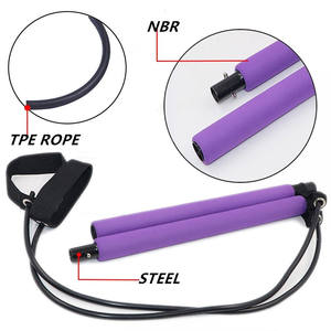 Portatile per Total Body Kit di allenamento Yoga <span class=keywords><strong>Pilates</strong></span> Bar e fascia di resistenza con passante per piede in EVA per uso casalingo in palestra - Product Image 5