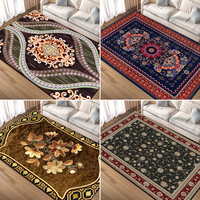 Tapis de salon en velours cristal isolant thermiquement, résistant à l'usure et antidérapant, en matériau écologique pour un sol confortable à la maison
