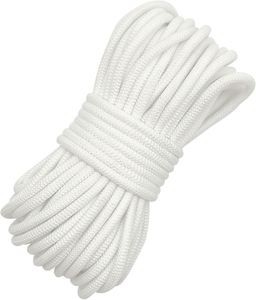 Cordón de Macramé de Poliéster Trenzado Blanco de 4 mm, Resistente, Antideslizante, Elástico, para Hacer Joyas, Coser, Cordones de Zapatos, Bolsos, Ropa, Manualidades - Product Image 1