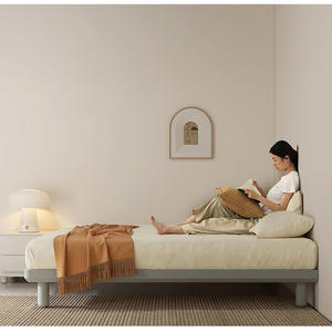 Cama Tatami japonesa para dormitorio principal, cama de <span class=keywords><strong>madera</strong></span> maciza sin <span class=keywords><strong>cabecero</strong></span>, moderna, minimalista, tamaño Queen, tamaño King, marco de cama pequeño para el hogar - Product Image 2