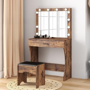 <span class=keywords><strong>Coiffeuse</strong></span> moderne minimaliste <span class=keywords><strong>avec</strong></span> miroir et tabouret, mobilier de chambre personnalisable pour la maison - Product Image 4