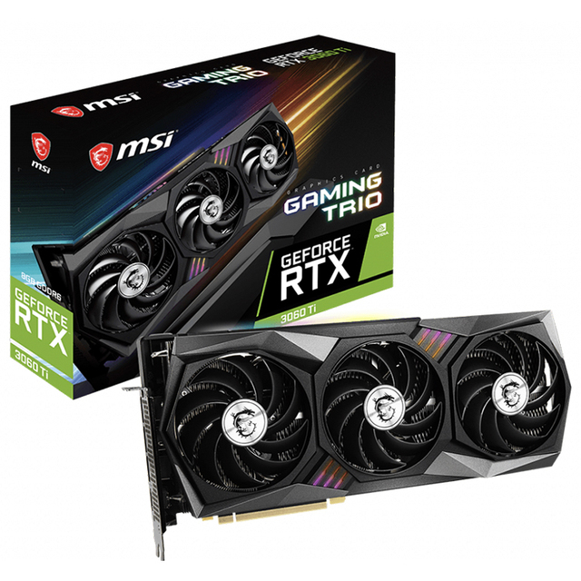 Used MSI GeForce RTX 3060 Ti GAMING TRIO 8G Graphics Card with 8GB GDDR6 Memory Support AMD Ryzen 7 5800X3D