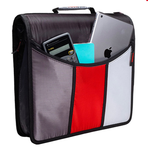 Tùy Chỉnh Da Vải Polyester Mở Rộng 1 2 Inch Tài Liệu Tổ Chức Dây Kéo Danh Mục Đầu Tư <span class=keywords><strong>3</strong></span> Vòng Chất Kết Dính Với Túi Mess - Product Image 6