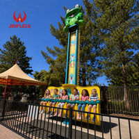 Équipement de parc d'attractions extérieur : Manège grenouille pour enfants, petite tour de chute, machine à sensations fortes à vendre