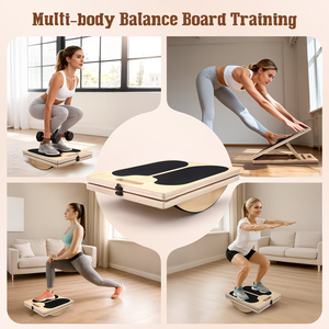 Planche inclinée en bois pour étirement des mollets avec 5 angles, planche inclinée en bois portable, planche inclinée en bois réglable pour étirement des pieds - Product Image 3