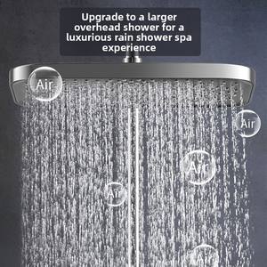 Ensemble de <span class=keywords><strong>douche</strong></span> numérique gris anthracite en laiton avec système de pluie à touches de piano et jet de pression - Product Image 3