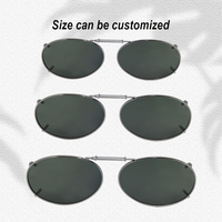 Lunettes de soleil rétro à clipser personnalisables en gros, unisexe, verres polarisés UV400, métal léger et durable, confortables, TAC