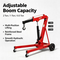 Grue hydraulique pliable et portable pour moteur, capacité lourde de 2 tonnes, pour atelier et garage, démontage de moteur