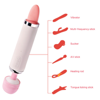 3-in-1 Power Wand AV Vibrator Nippel-Klitoris-Saugvibrator mit Heizfunktion Zungen-Leck-Klitoris-Stimulator Sexspielzeug für Frauen Shop%