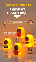 Lampe de nuit LED pour chambre d'enfant, avec lumière chaude à intensité variable, motif capybara mignon, cadeau pour bébé, enfant, jouet, lampe de chevet, anime, nurserie