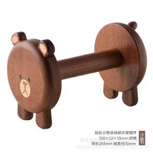 Solid Wood Bear Tissue Holder Wall Mounted Creative Home Furnishing For Living Room <b>Kitchen</b> Toilet <b>Paper</b> Holder - Product Image 5