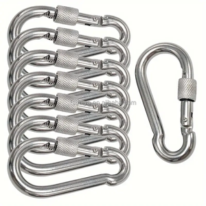 Anillo conector rápido de bloqueo de acero inoxidable de hardware adecuado para conectar mascotas cobradas, llaveros y equipos de fitness - Product Image 3