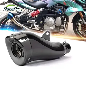 Racepro Universal Dolphin Motorcycle Exhaust Muffler Pipe GP Exhaust Silencer For Cafe Racer Z750 Honda Yamaha YZF R6 MT09