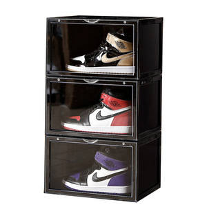 Wholesale shoe box high-quality plastic shoe storage box organizer for sneakers