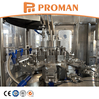 Petite machine de remplissage automatique d'eau pure minérale pour usine d'embouteillage d'eau en bouteilles PET de 25cl, 33cl, 60cl