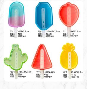 Reusable Food Grade <b>Silicone</b> Fruit-shaped Ice Cream Makers for Strawberries Pineapples Watermelons Cacti & Diamonds - Product Image 2