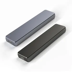 Penutup SSD logam campuran Aluminium M.2 PCIe NVMe, alat cangkang eksternal Gratis USB 3.2 10Gbps USB untuk Tipe C