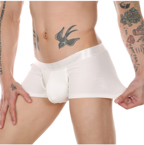 Mutandine sportive da <span class=keywords><strong>uomo</strong></span> all'ingrosso OEM stampate in cotone <span class=keywords><strong>fantasia</strong></span> Boxer biancheria intima taglie forti con Logo traspirante in vita - Product Image 2