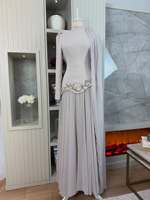 Robe longue de soirée Mexizo personnalisée avec perles, style Abaya musulmane, vêtement islamique en polyester pour femmes