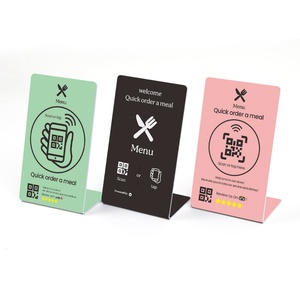 Carte de visite NFC personnalisée 13,56 MHz, carte à code QR personnalisée, carte de commentaires, vente en gros, carte NFC standard en PVC pour les médias sociaux - Product Image 1