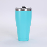 Gobelet de voiture isotherme double paroi en acier inoxydable 304 de qualité alimentaire, 20 oz, forme cintrée, pour cadeaux d'affaires américains transfrontaliers