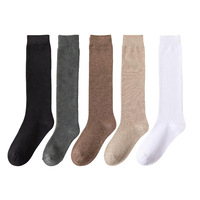 Chaussettes hautes pour femmes, légèrement compressives, amincissantes, antidérapantes, absorbant la transpiration, couleur unie, pour usage quotidien