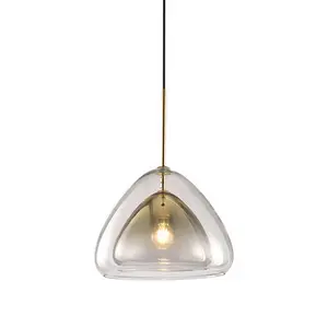 Luminária suspensa em vidro nórdico, candelabro com lâmpadas pendentes de suspensão, lustre sala jantar, decoração de casa