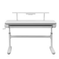 Étagère de rangement supérieure réglable manuellement pour bureau d'enfant Multi-Growth, avec coins arrondis anti-collision et tiroir coulissant pour garçons