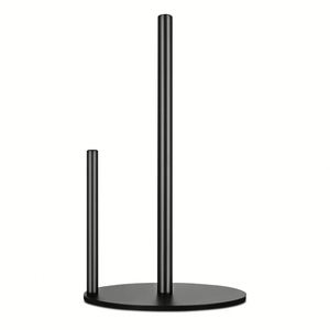 Support de Rouleau d'Essuie-Tout de Cuisine 2026 Noir en Acier Inoxydable Premium avec Base Lestée pour Comptoir - Product Image 4