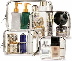 Sacs de voyage multifonctionnels transparents à fermeture éclair multi-tailles pour emballer les cosmétiques, à prix abordable - Product Image 2